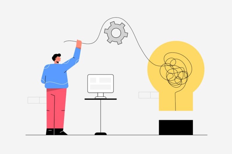 Person solving crypto problem